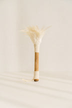 Plumero Decorativo Kemoa - Bambú Y Plumas Blancas
