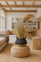Zalo - Panier - Abaca - Noir/Naturel