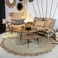 Serifos Rug In Natural Fibers With Fringes