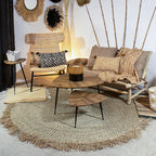 Serifos Rug In Natural Fibers With Fringes