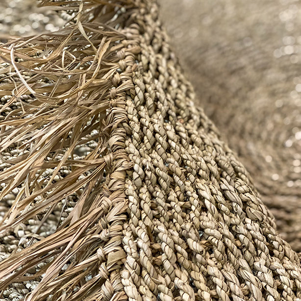 Serifos Rug In Natural Fibers With Fringes