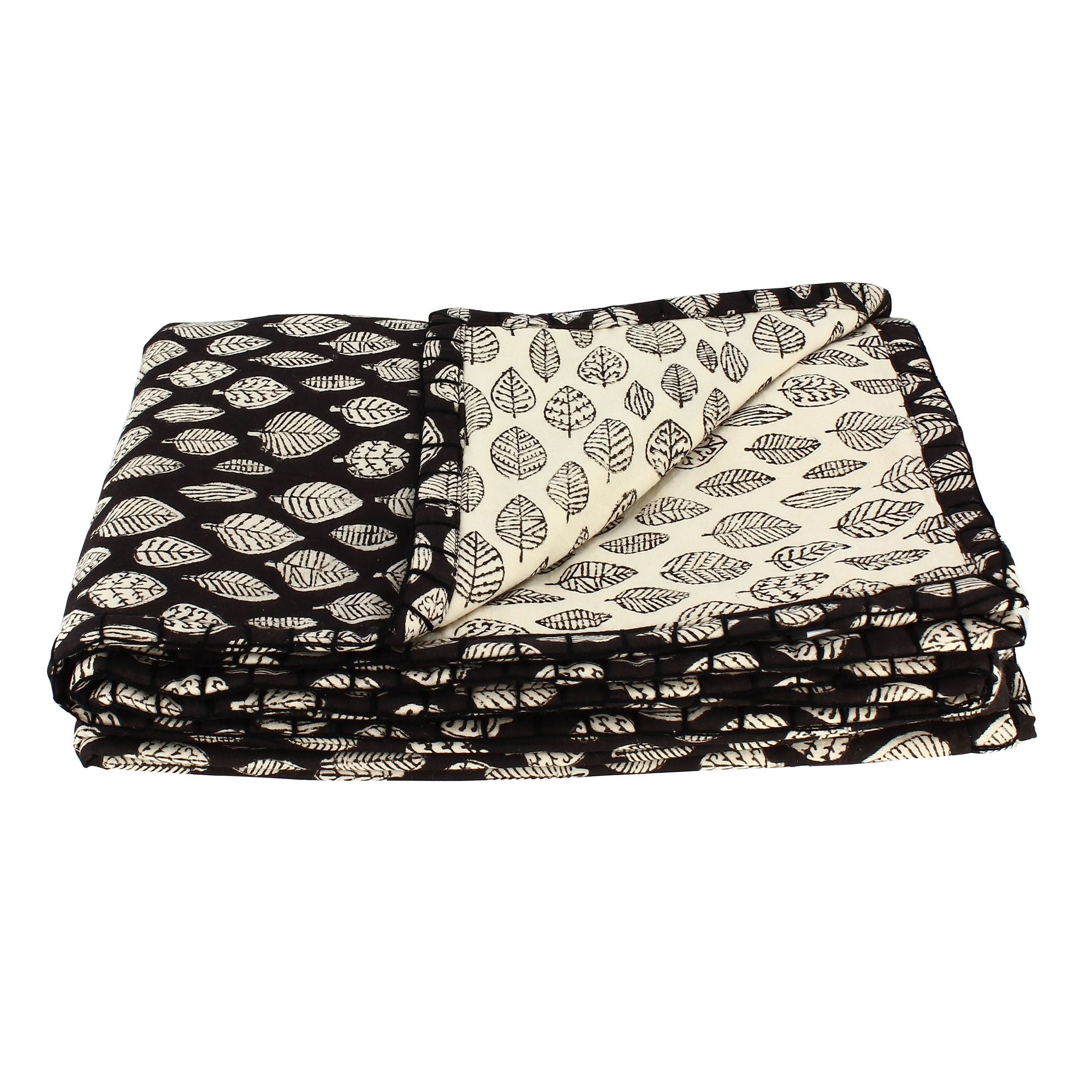 Alia Short Pointe In Cotton - Black And Ecru Reversible With Patterns
