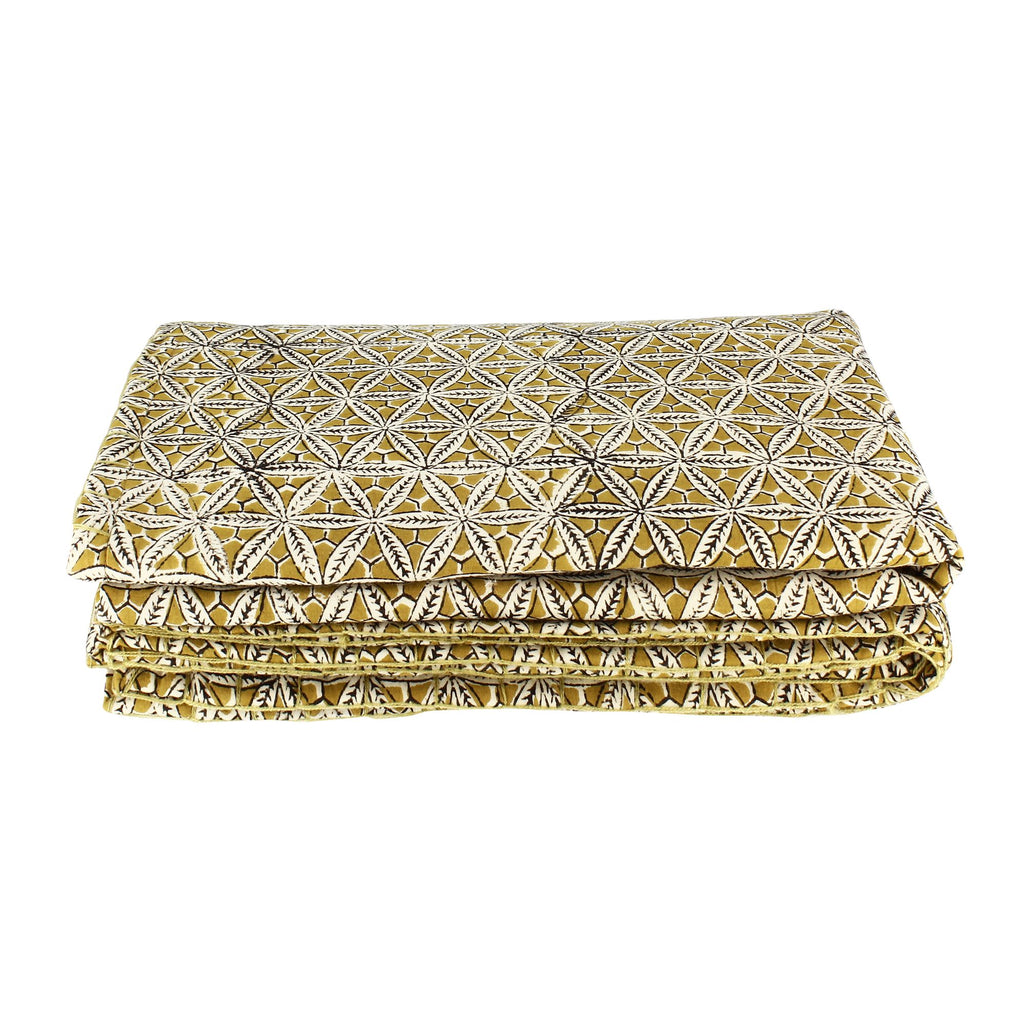 Housnia - Courte Pointe - Coton - Jaune Moutarde