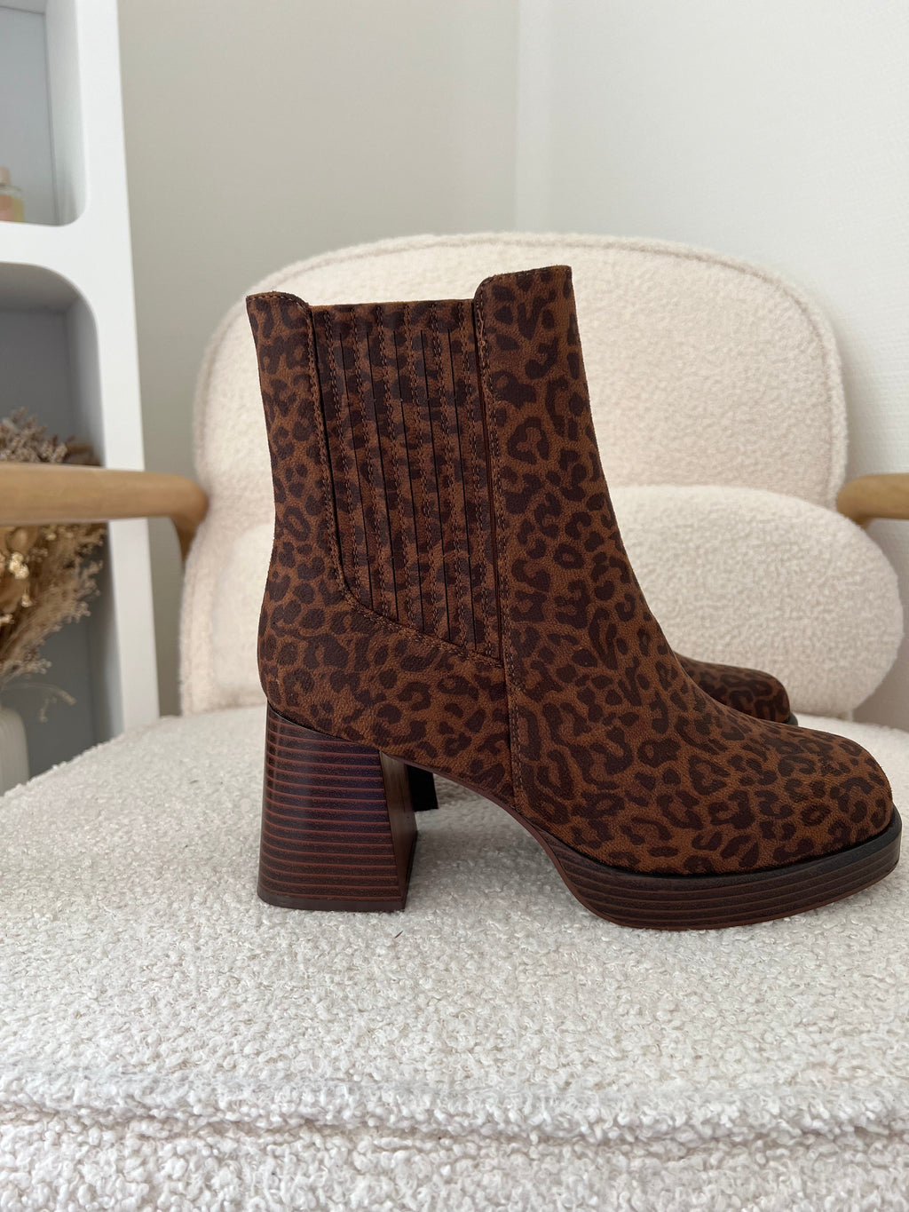 Aurore Leopard ankle boots