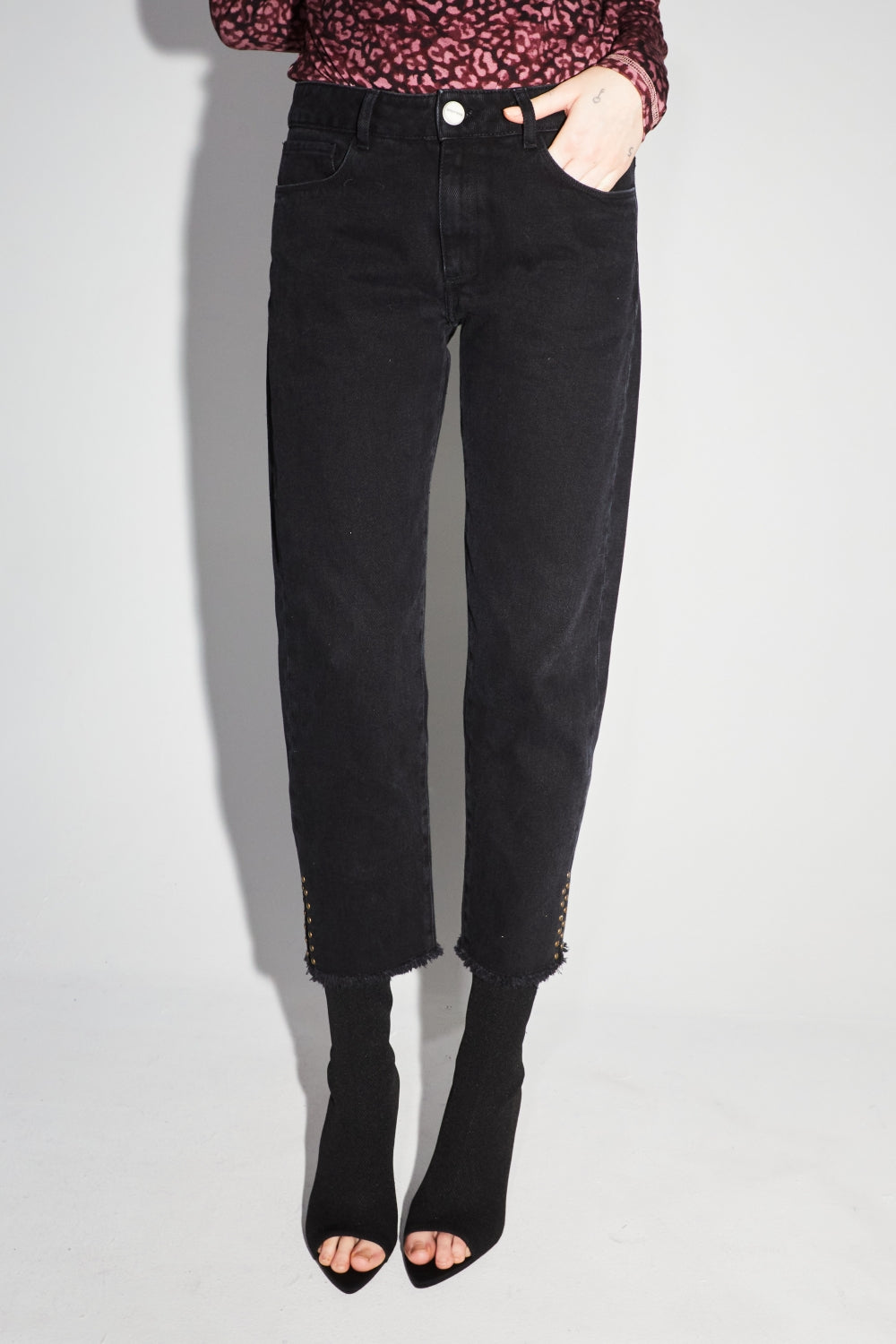 Alex Straight Black Jeans - Sort