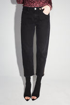 Alex Straight Black Jeans - Sort
