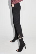 Alex Straight Black Jeans - Sort