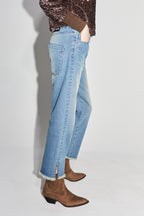 Alex Straight Used Blue Jeans - Blå