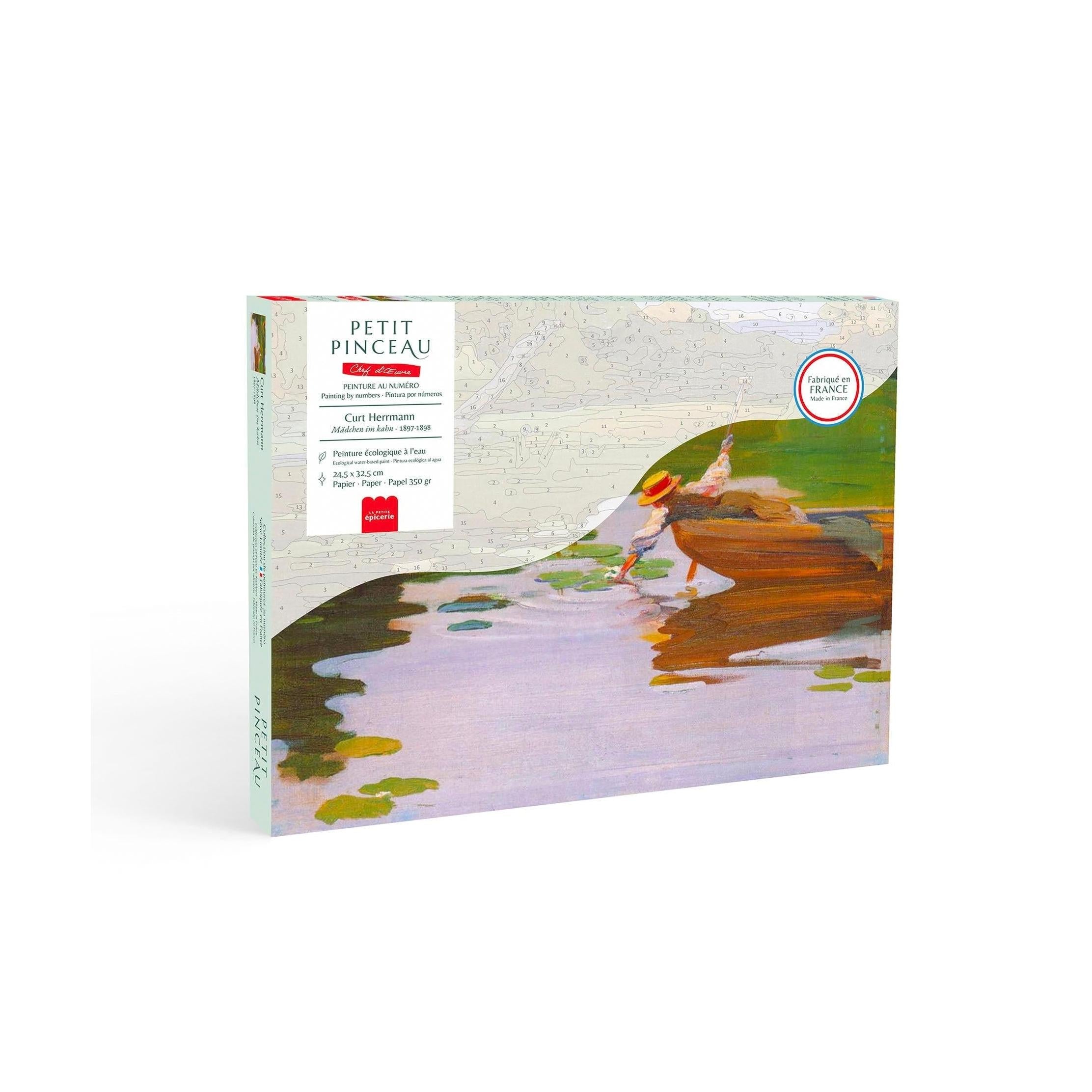 Paint By Number Box - Small Brush - Mâdchen Im Kahn, Curt Herrmann