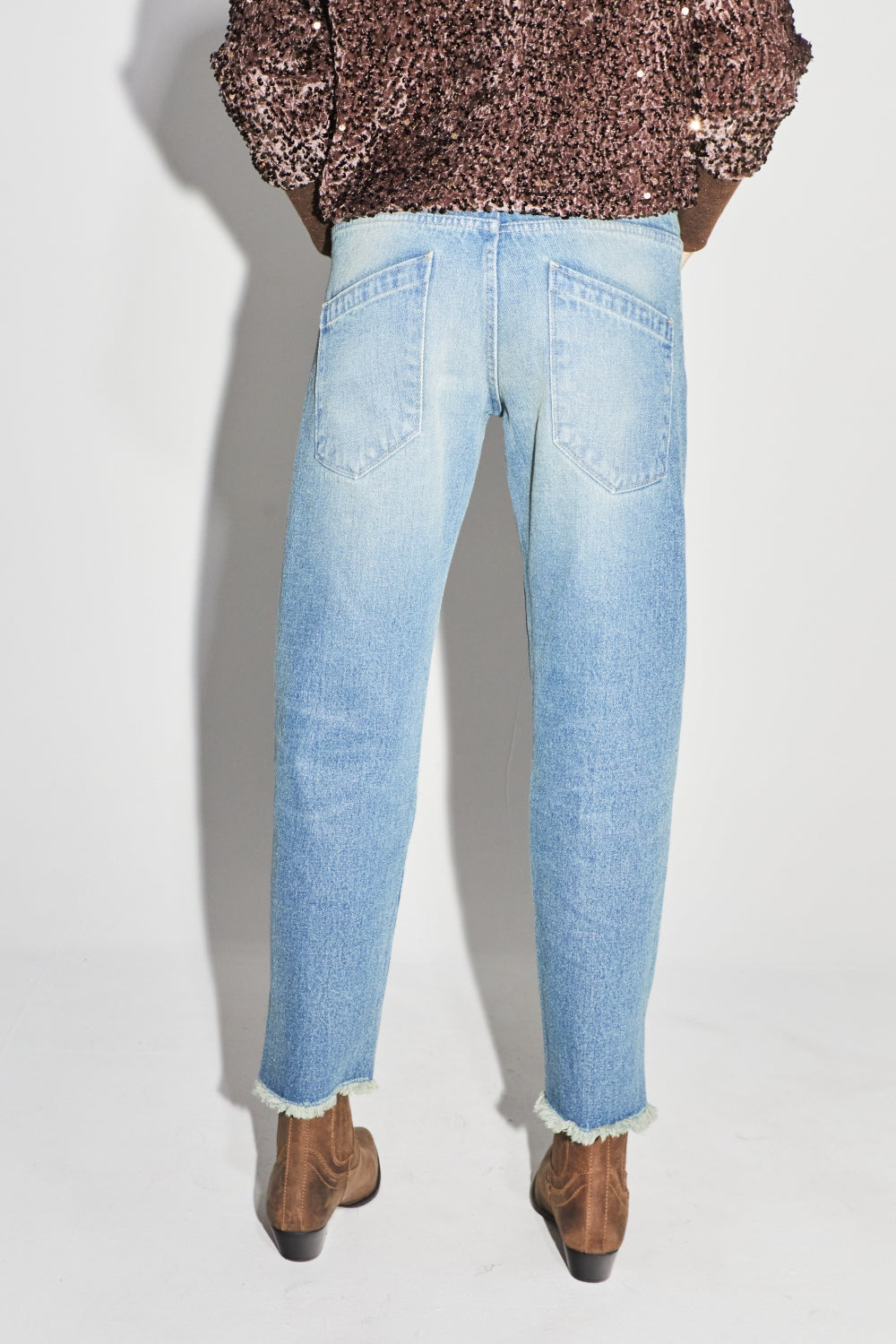 Alex Straight Used Blue Jeans - Blå