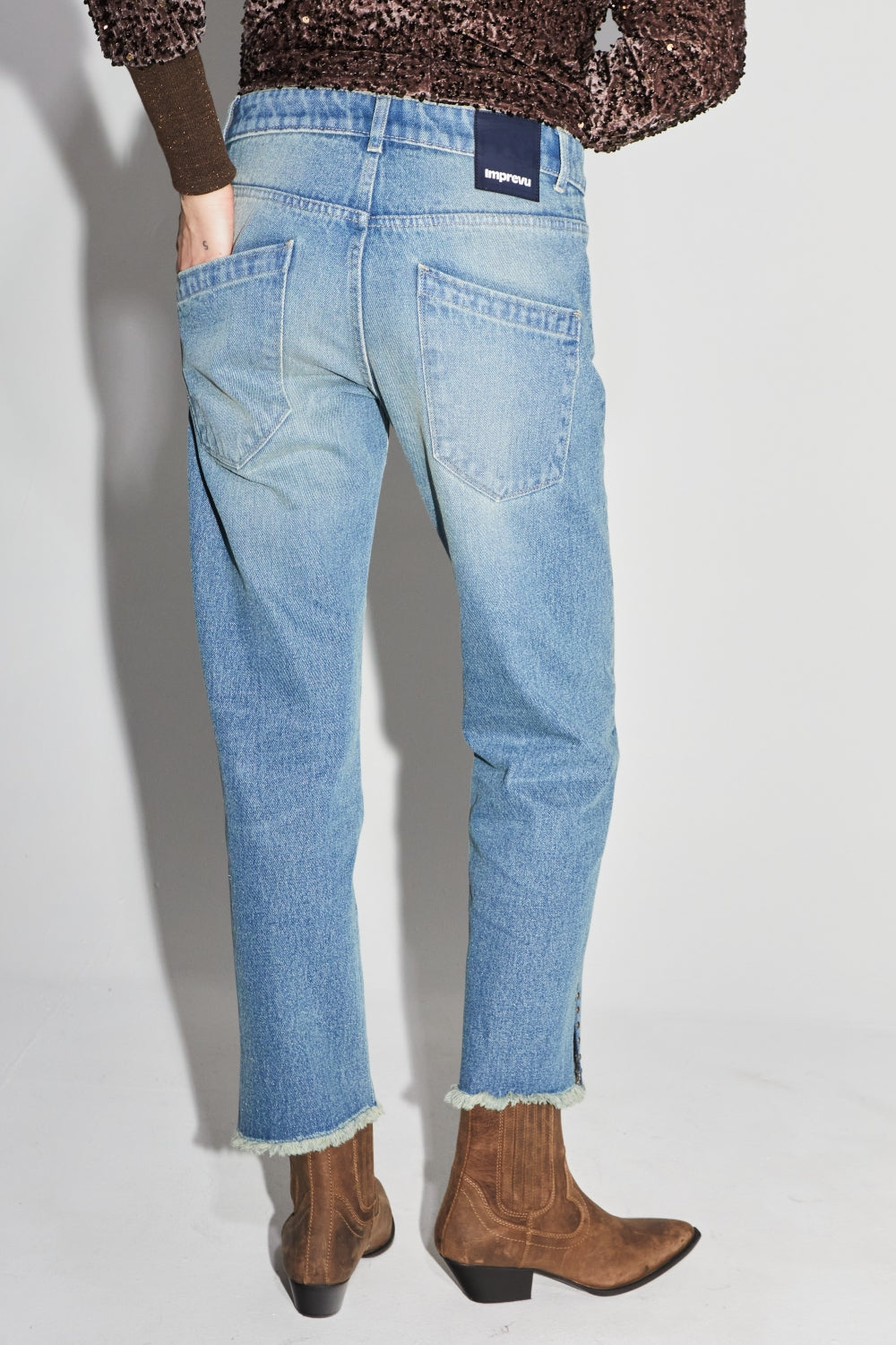 Alex Straight Used Blue Jeans - Blå