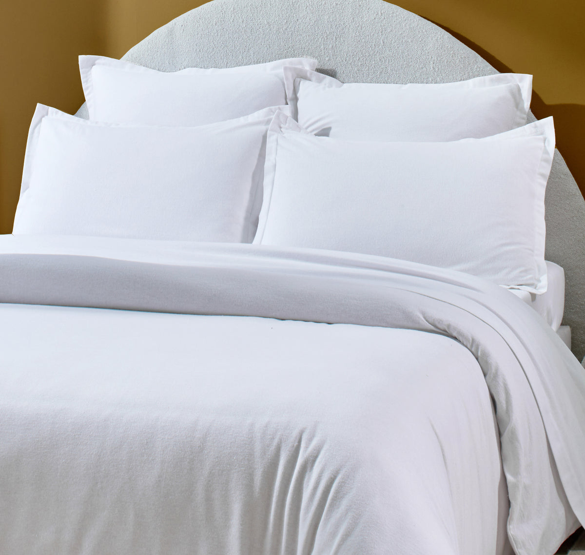 Orea - Housse De Couette - 100% Flanelle De Coton - Blanc