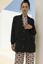 Cazadora bomber de tweed siroco negro de The Leonard