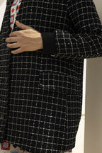 Cazadora bomber de tweed siroco negro de The Leonard