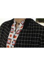 Cazadora bomber de tweed siroco negro de The Leonard