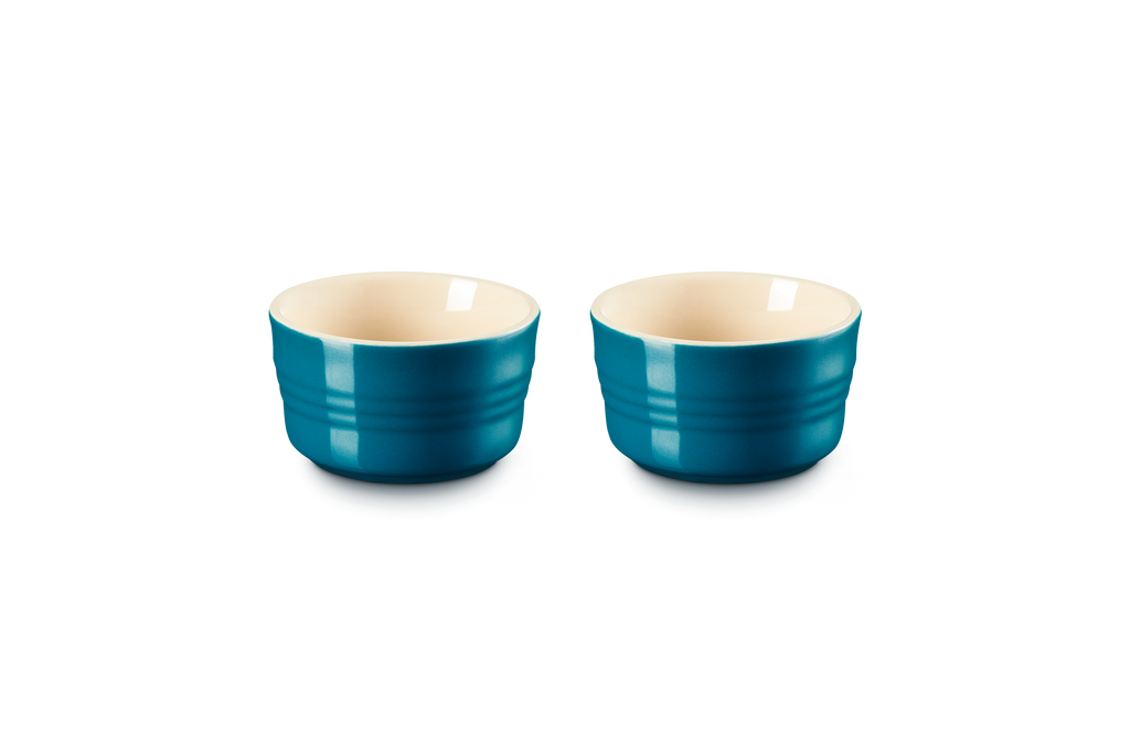 Set De 2 Grandes Ramequines - Cerámica - 240 Ml - Deep Teal