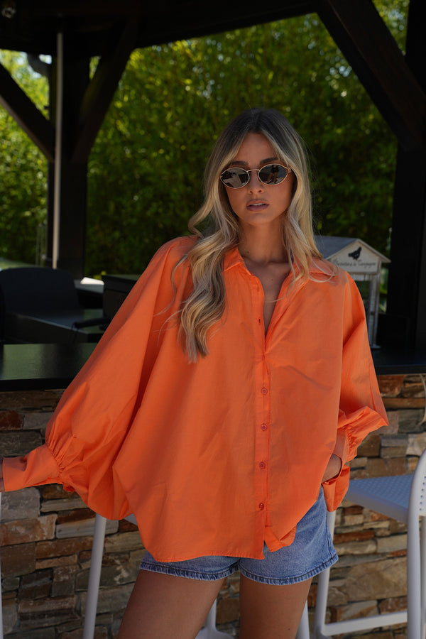 Camisa holgada Lycia - Naranja