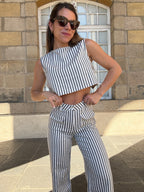 Blue Sailor Striped Trousers