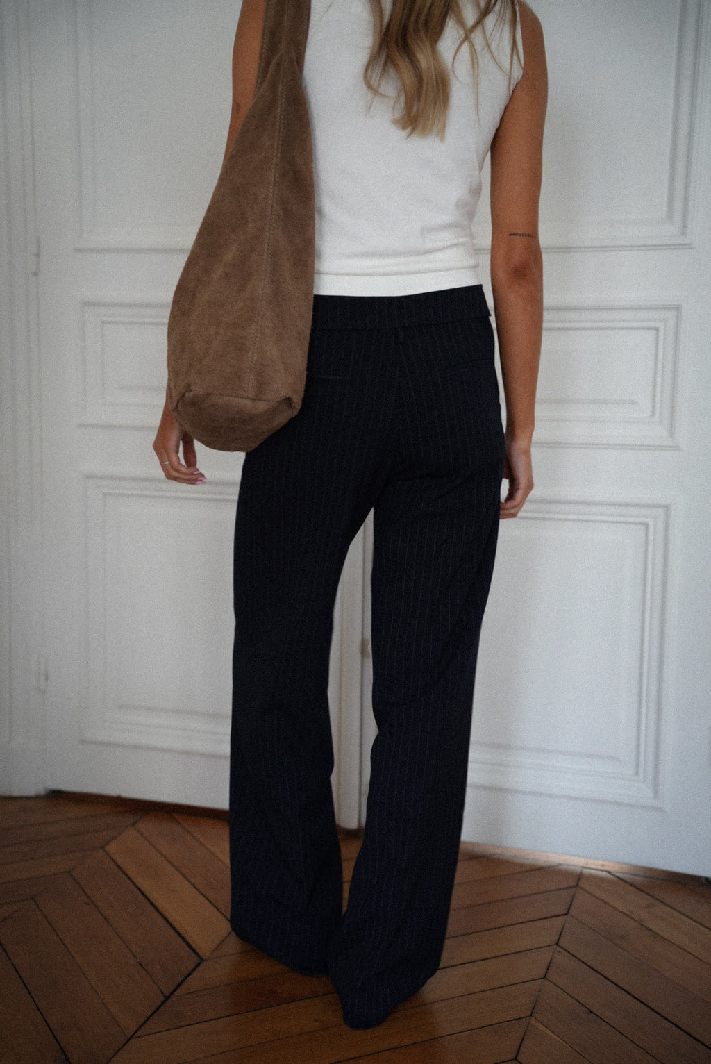 Pantalones de rayas Honoryne - Azul marino