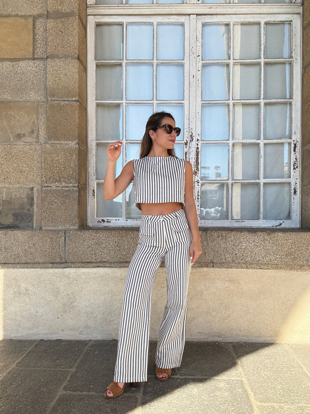 Blue Sailor Striped Trousers
