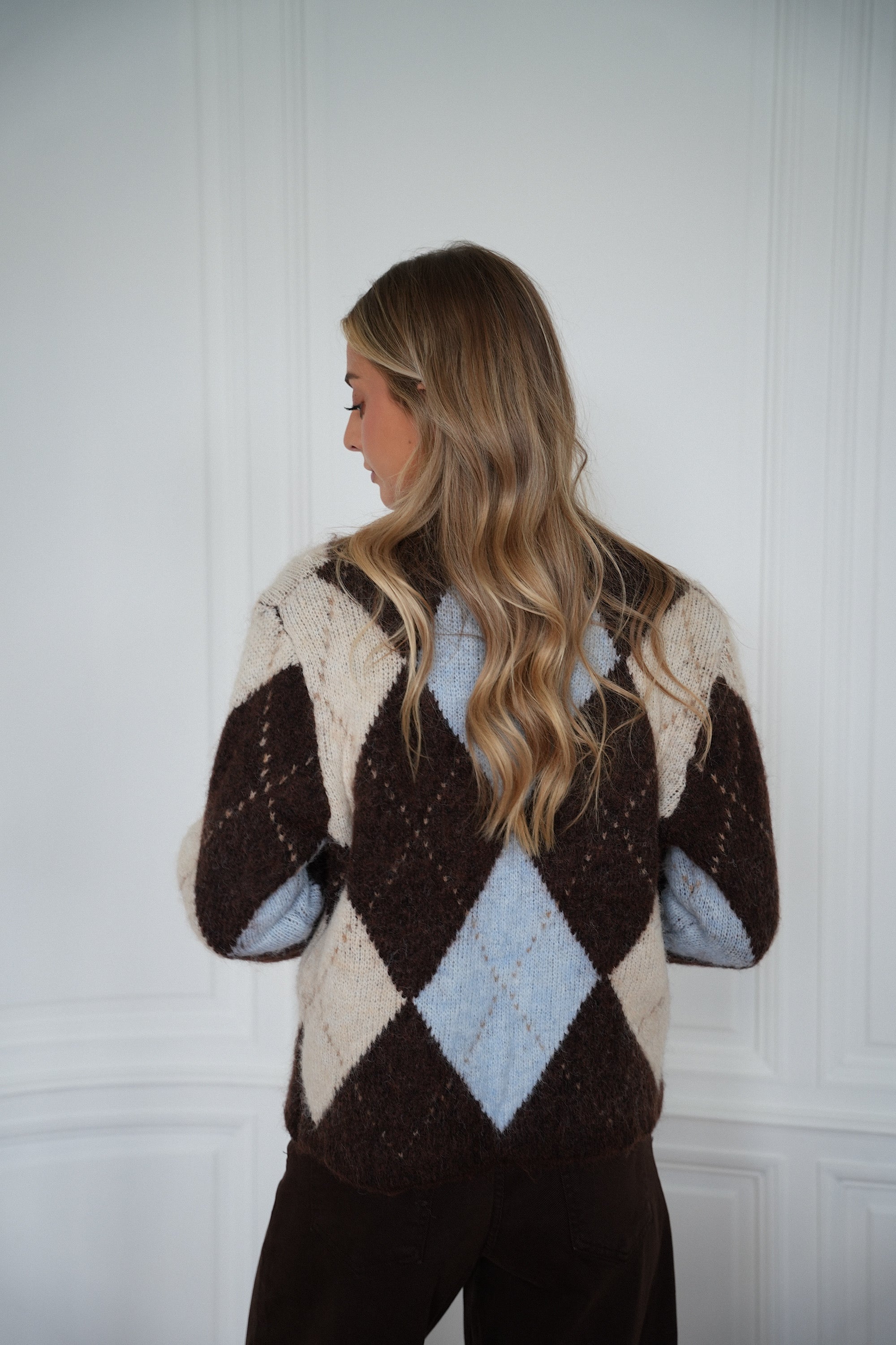Chaleco Elma Diamond - Chocolate/Azul