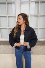 Veste Trench Liberty En Coton Marine Edith