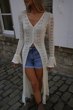 Laora Long Cardigan - Cream