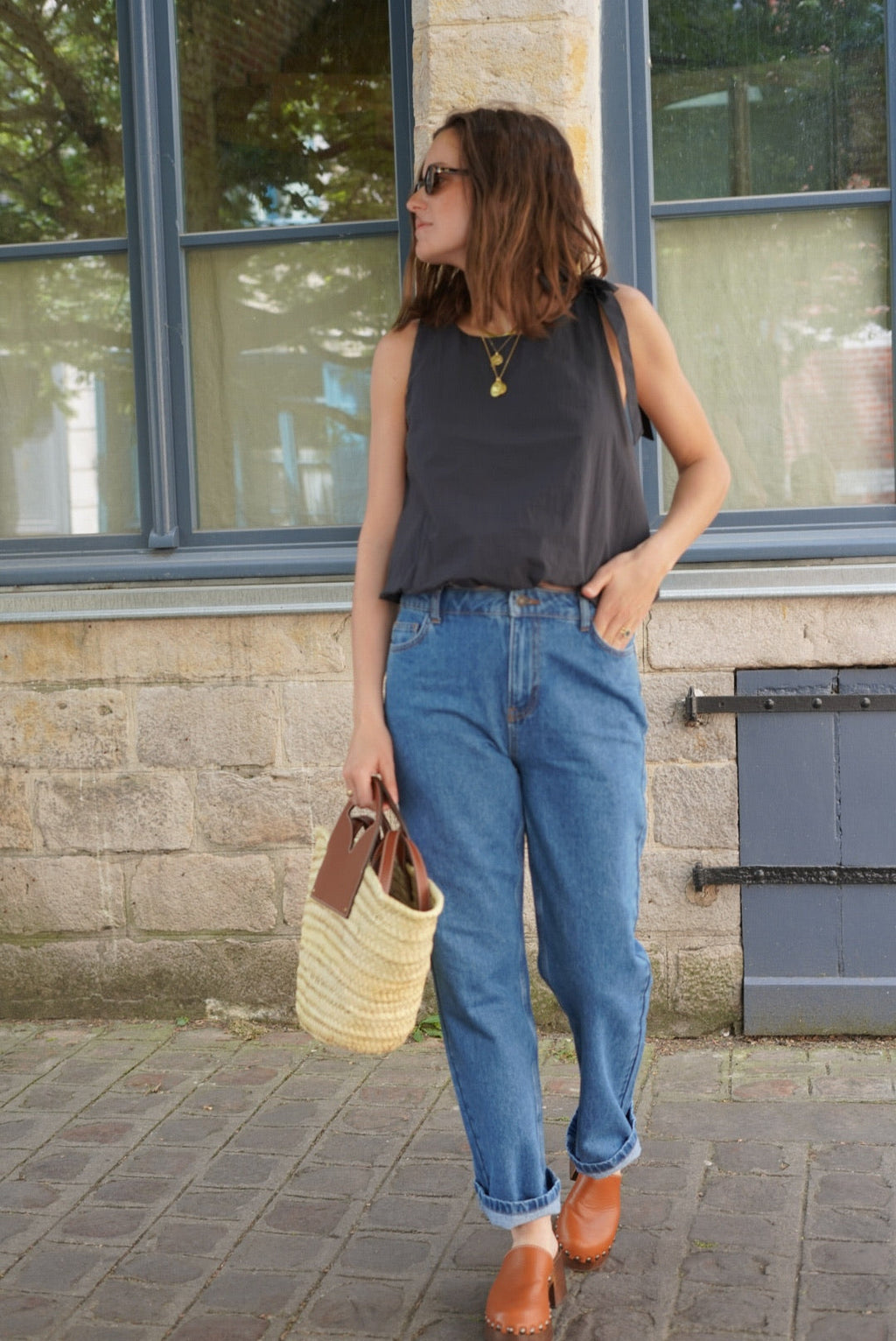 Archibald Black Balloon Top