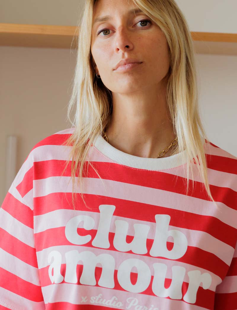 Rød T-shirt Club Amour