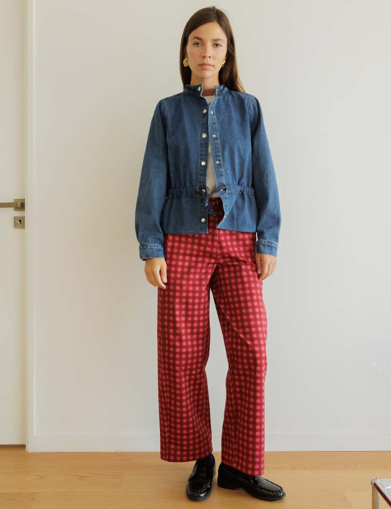 Gingham Jeans Bary