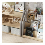 Bibliothèque & Étagère À Jouets Duo – Blanc & Gris
