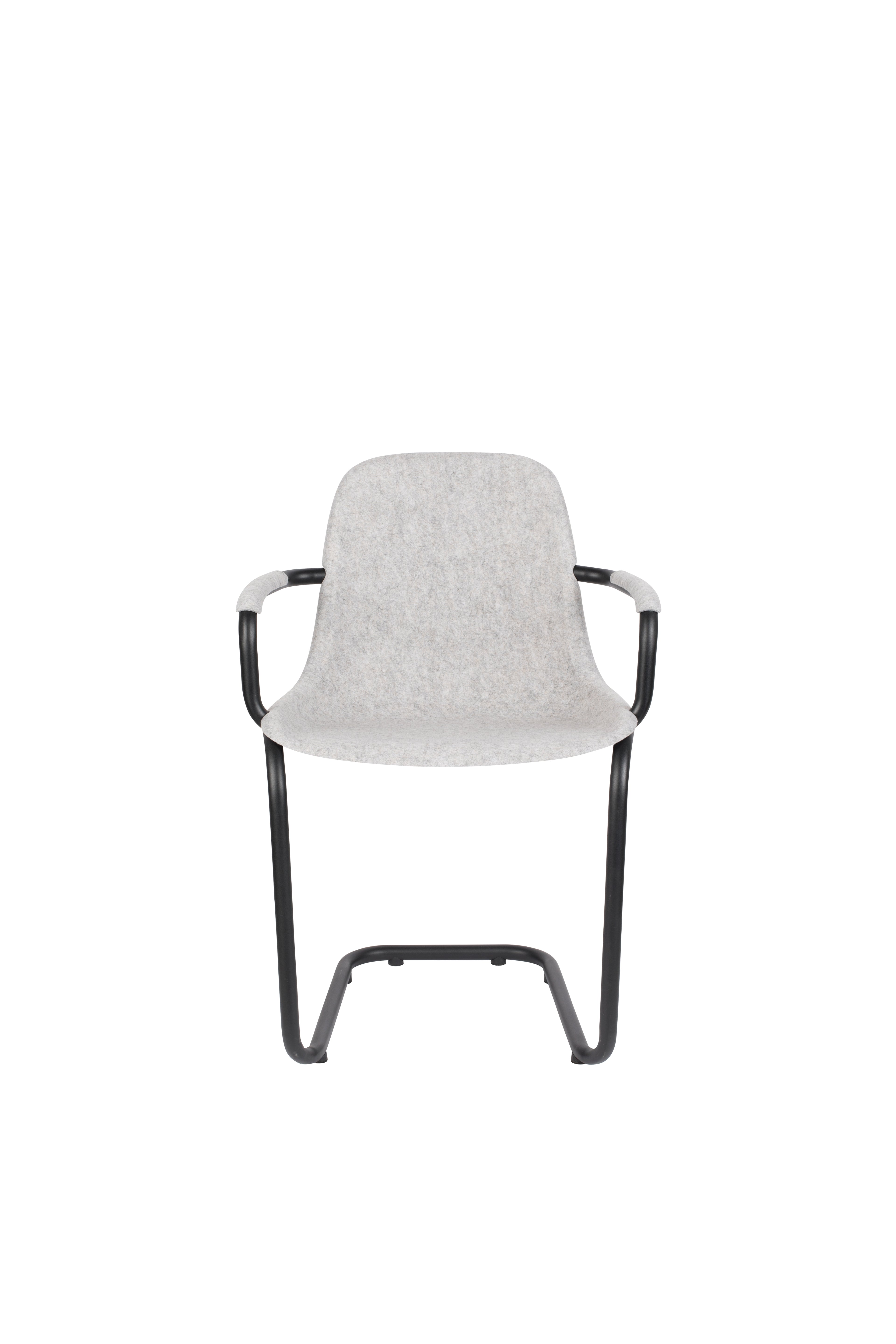 Thirsty - Juego de 2 Sillones de Comedor - Plástico Reciclado - Gris Ceniza