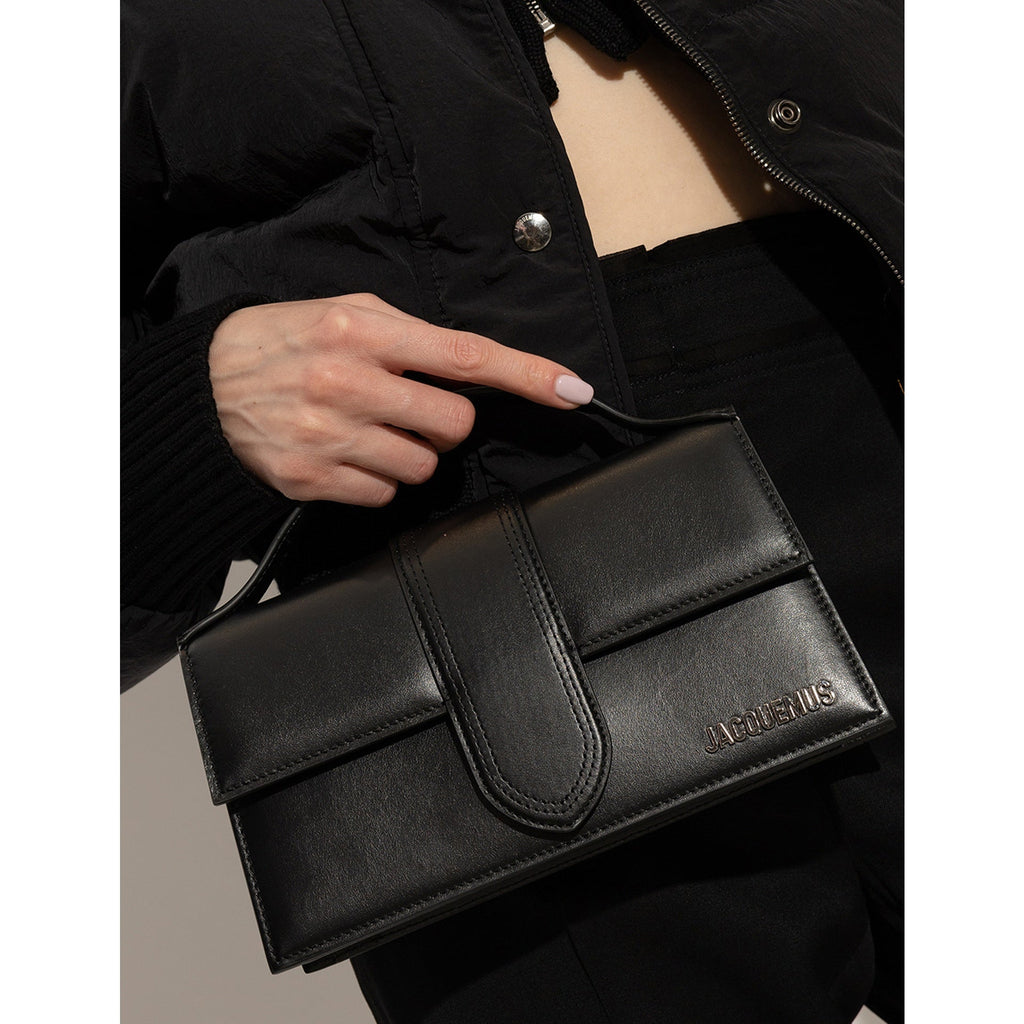 Jacquemus - Sac Le Grand Bambino - Silver Logo - Femme - Black