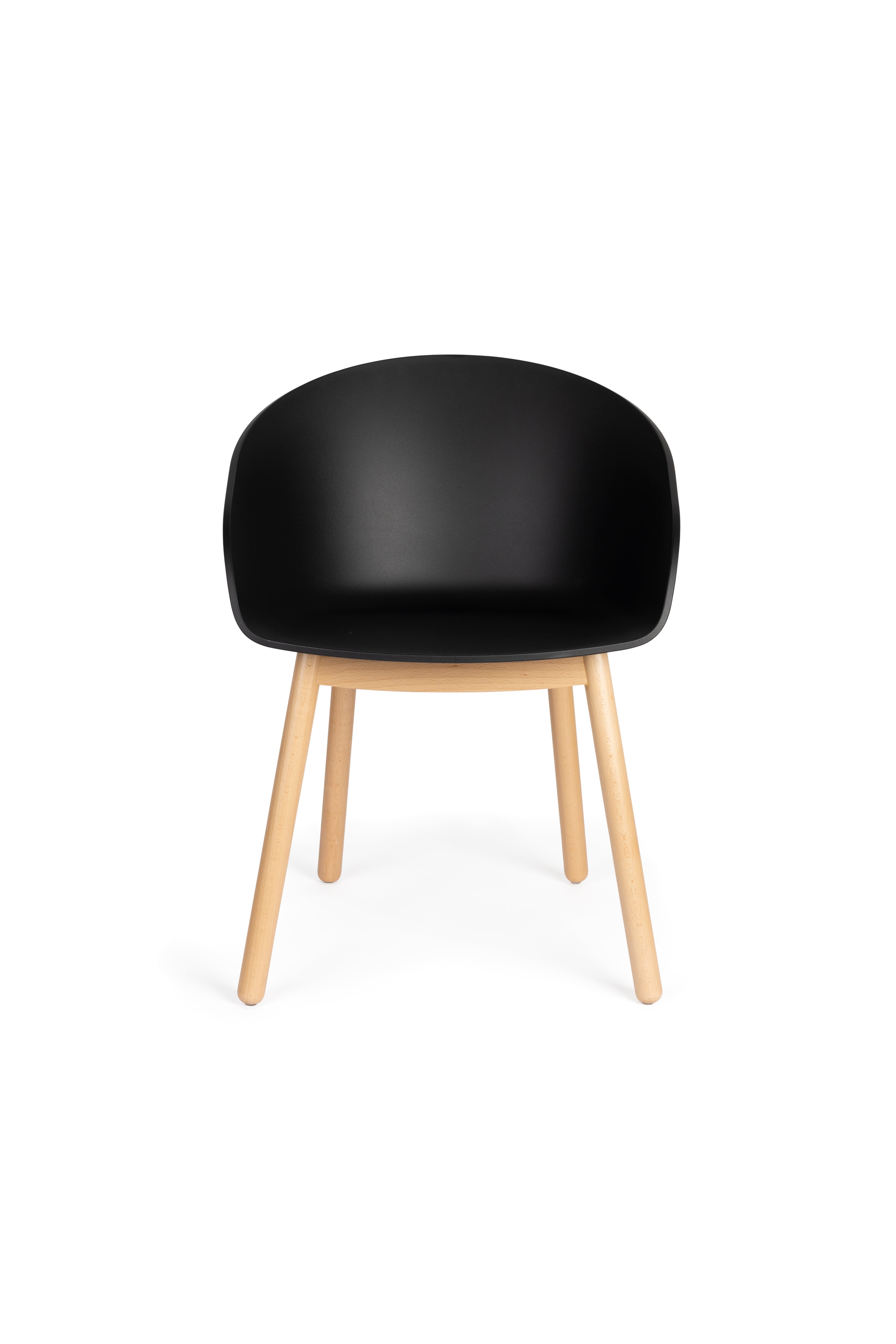 Void - Lot De 2 Fauteuils De Salle À Manger - Plastique polypropylène - Chêne Noir