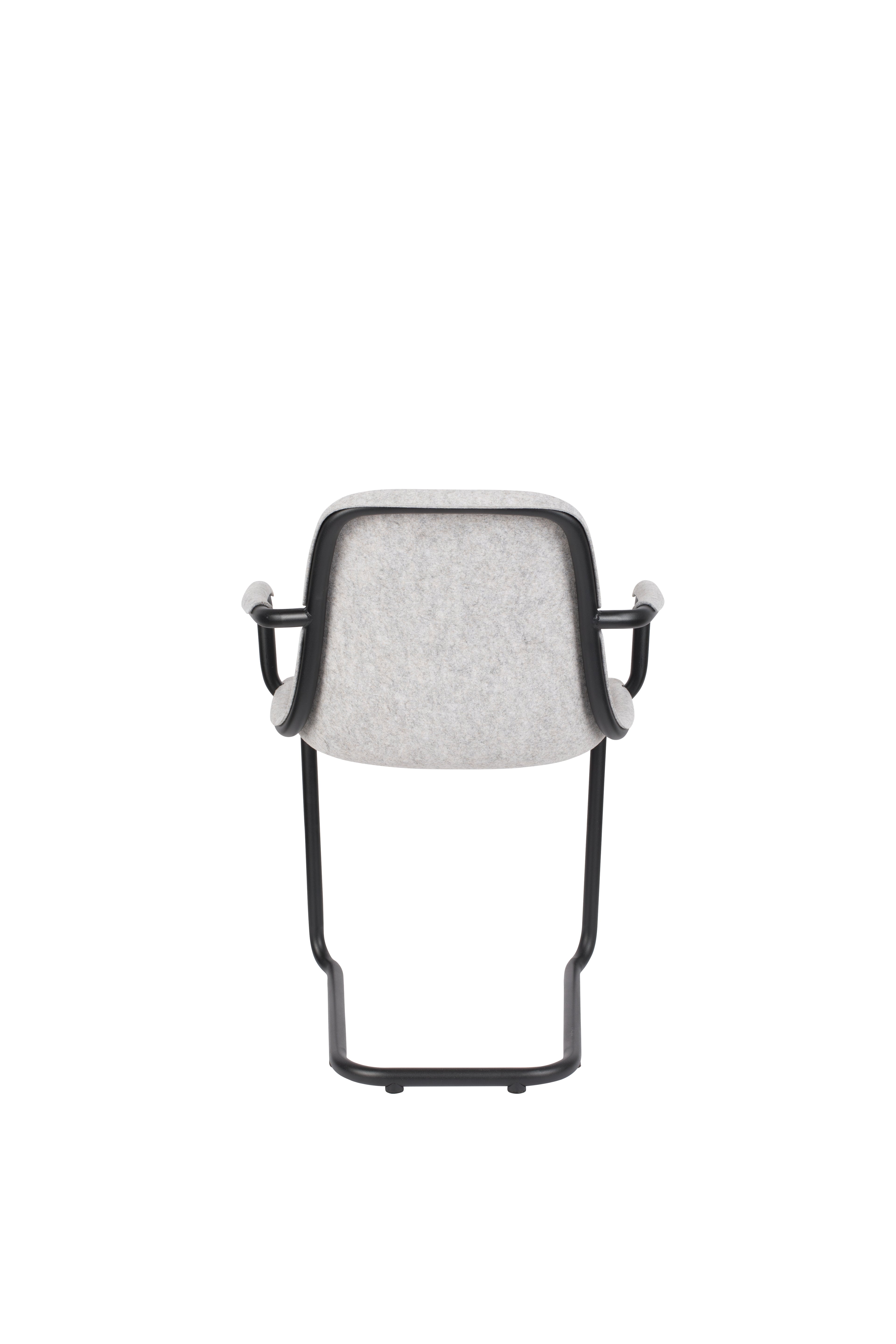 Thirsty - Juego de 2 Sillones de Comedor - Plástico Reciclado - Gris Ceniza