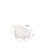 Emilius - Sillón lounge - Tela - Beige