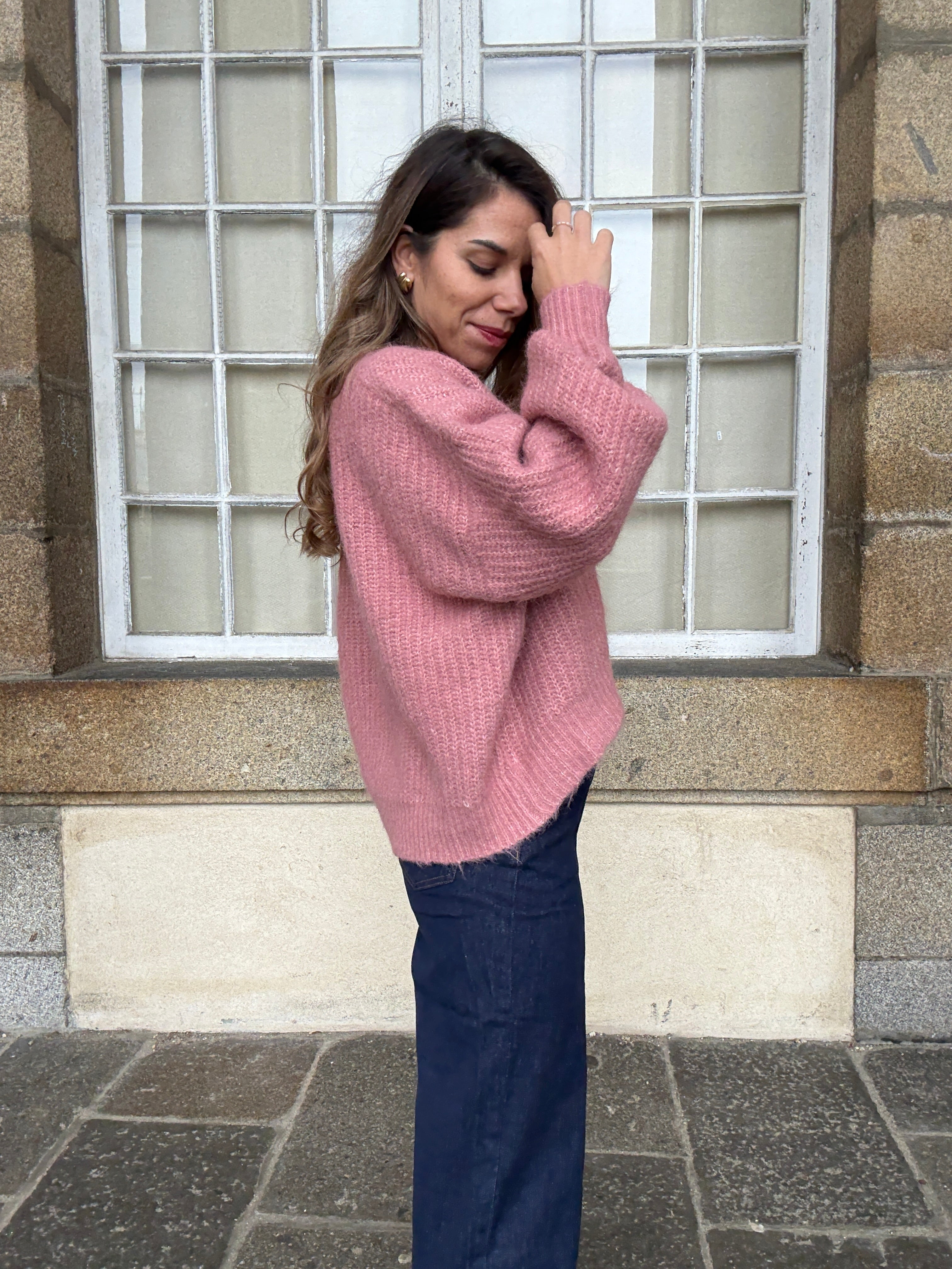 Jersey de punto Jade Rosa Viejo