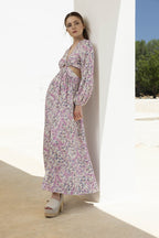 The Gianna Watercolor Flowers Dress