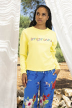 The Dario Rainbow Sweatshirt Yellow