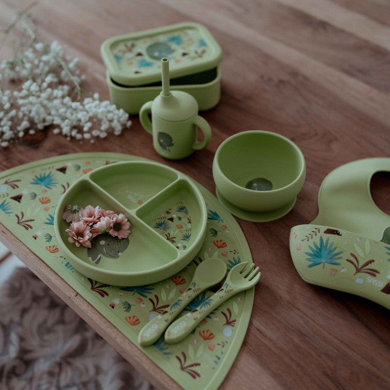 Silicone Fork & Spoon Set - The Dinosaur