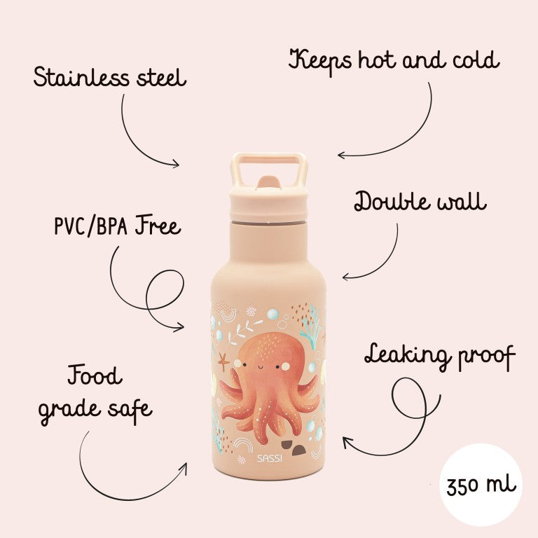 Insulated Water Bottle 350 ml - The Octopus