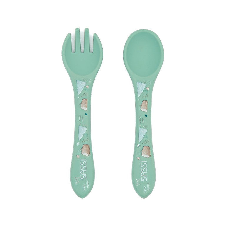 Silicone Fork & Spoon Set - The Polar Bear