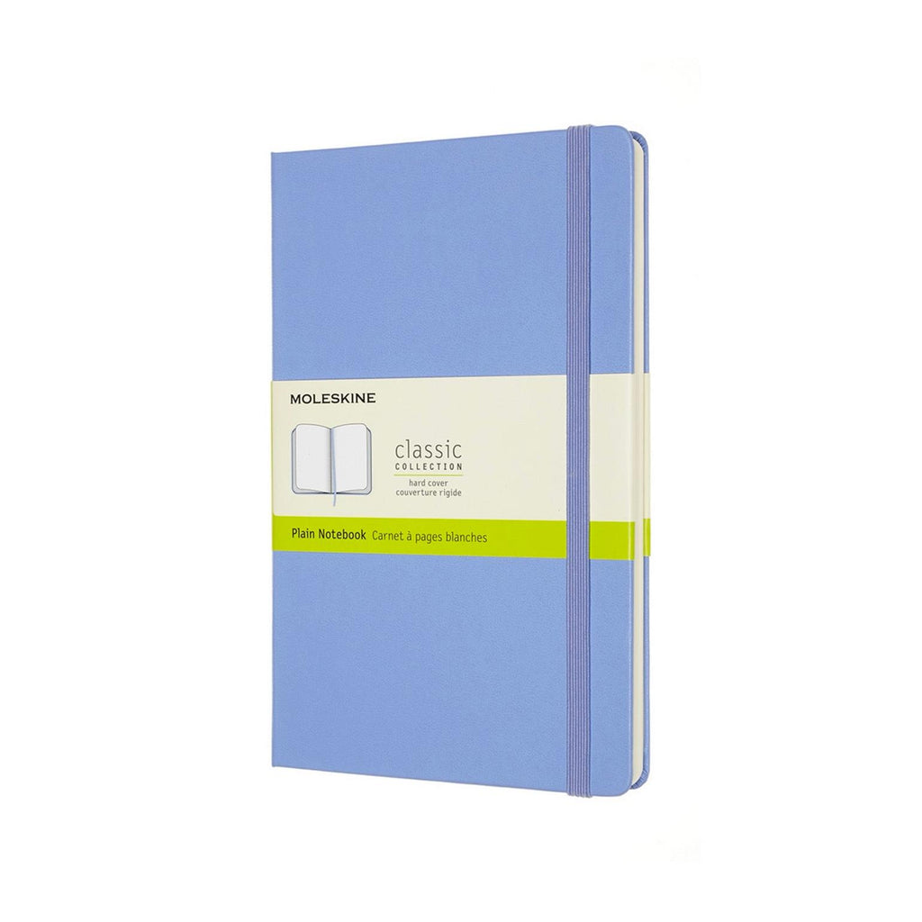 Cuaderno clásico grande 13X21 - Páginas blancas - Azul hortensia