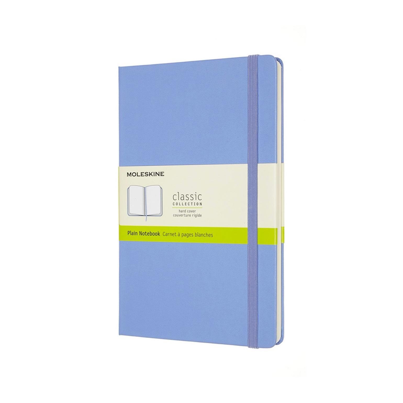 Cuaderno clásico grande 13X21 - Páginas blancas - Azul hortensia