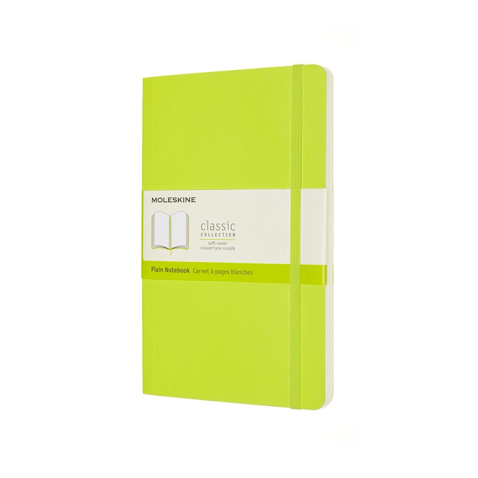 Carnet Classique Large 13X21 - Pages Blanches - Vert Citron