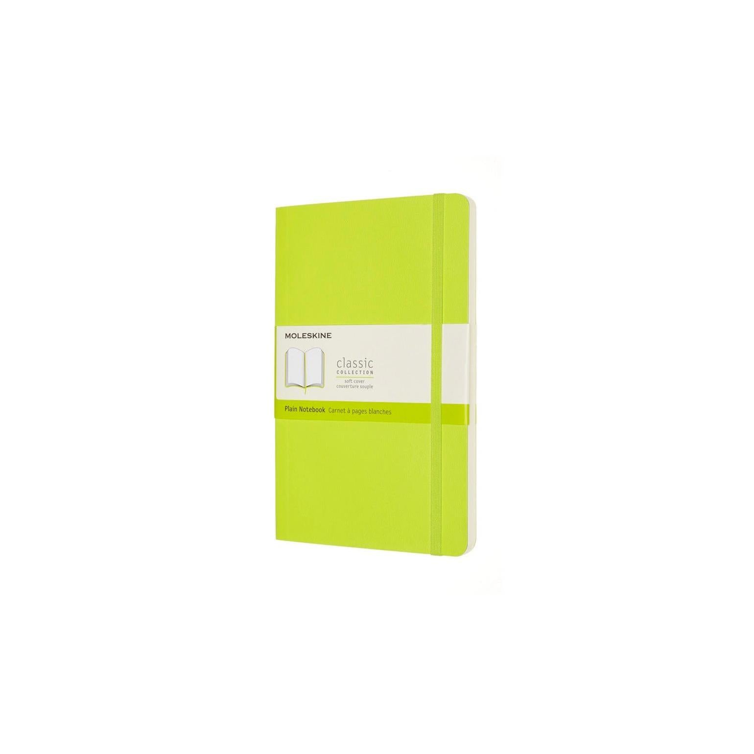 Carnet Classique Large 13X21 - Pages Blanches - Vert Citron