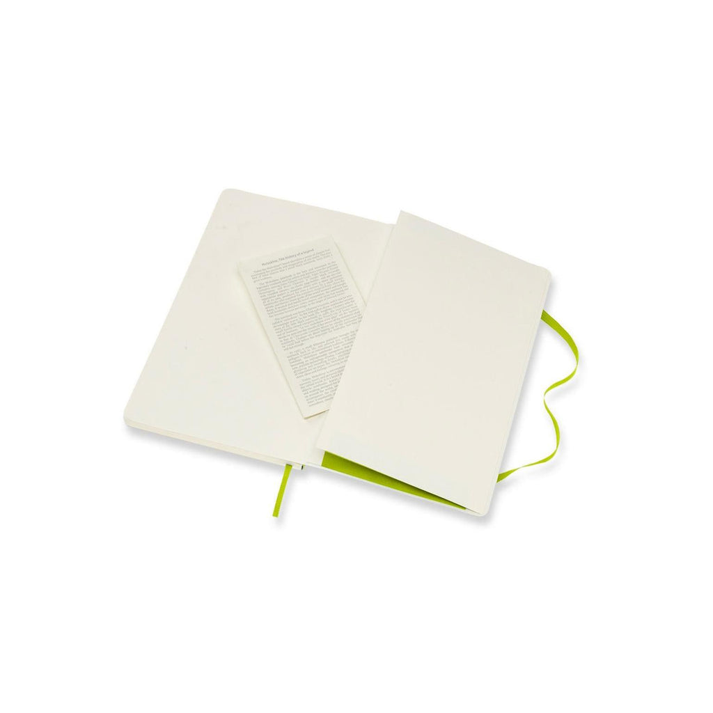 Carnet Classique Large 13X21 - Pages Blanches - Vert Citron