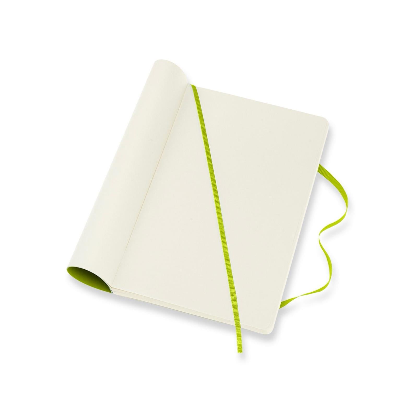 Carnet Classique Large 13X21 - Pages Blanches - Vert Citron