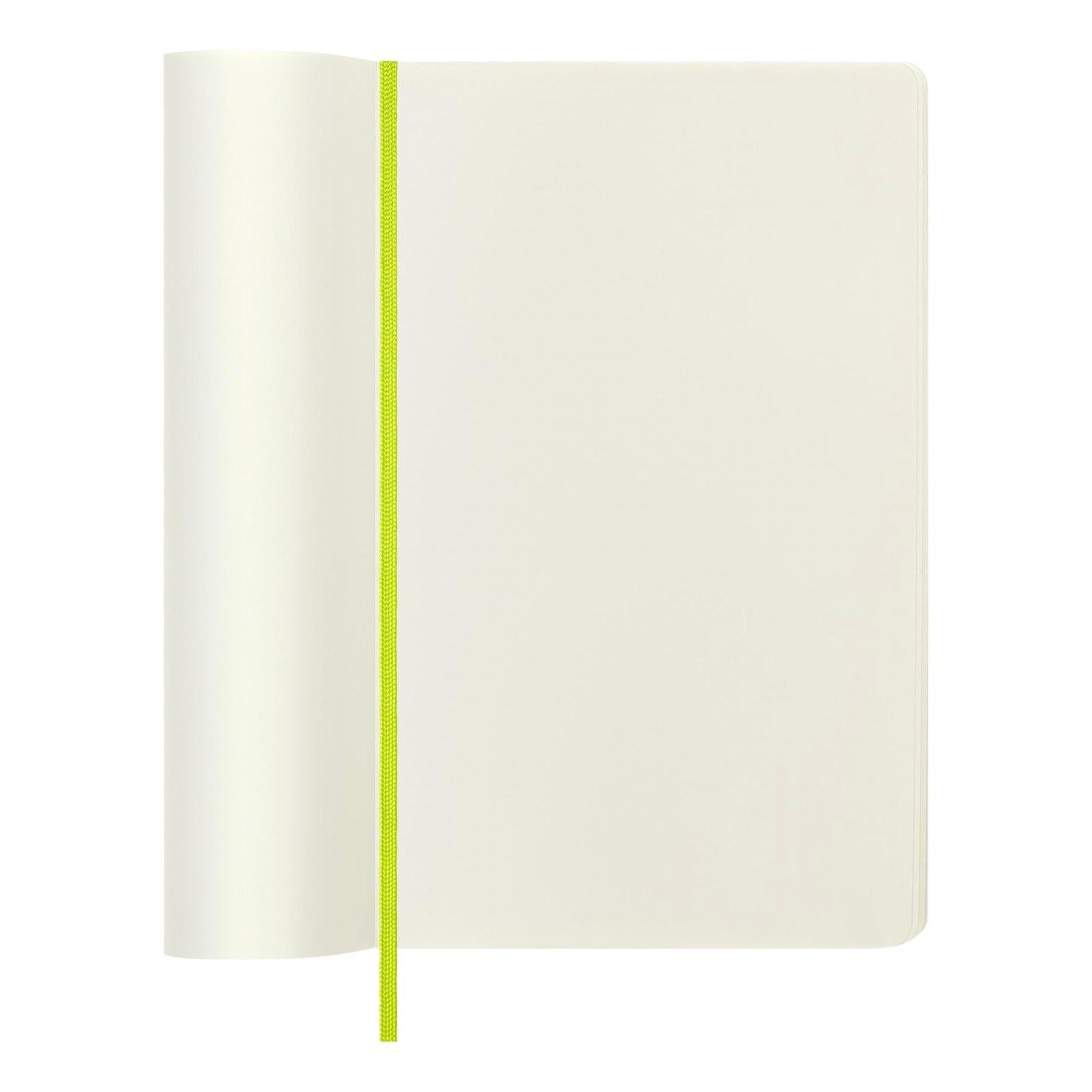 Carnet Classique Large 13X21 - Pages Blanches - Vert Citron