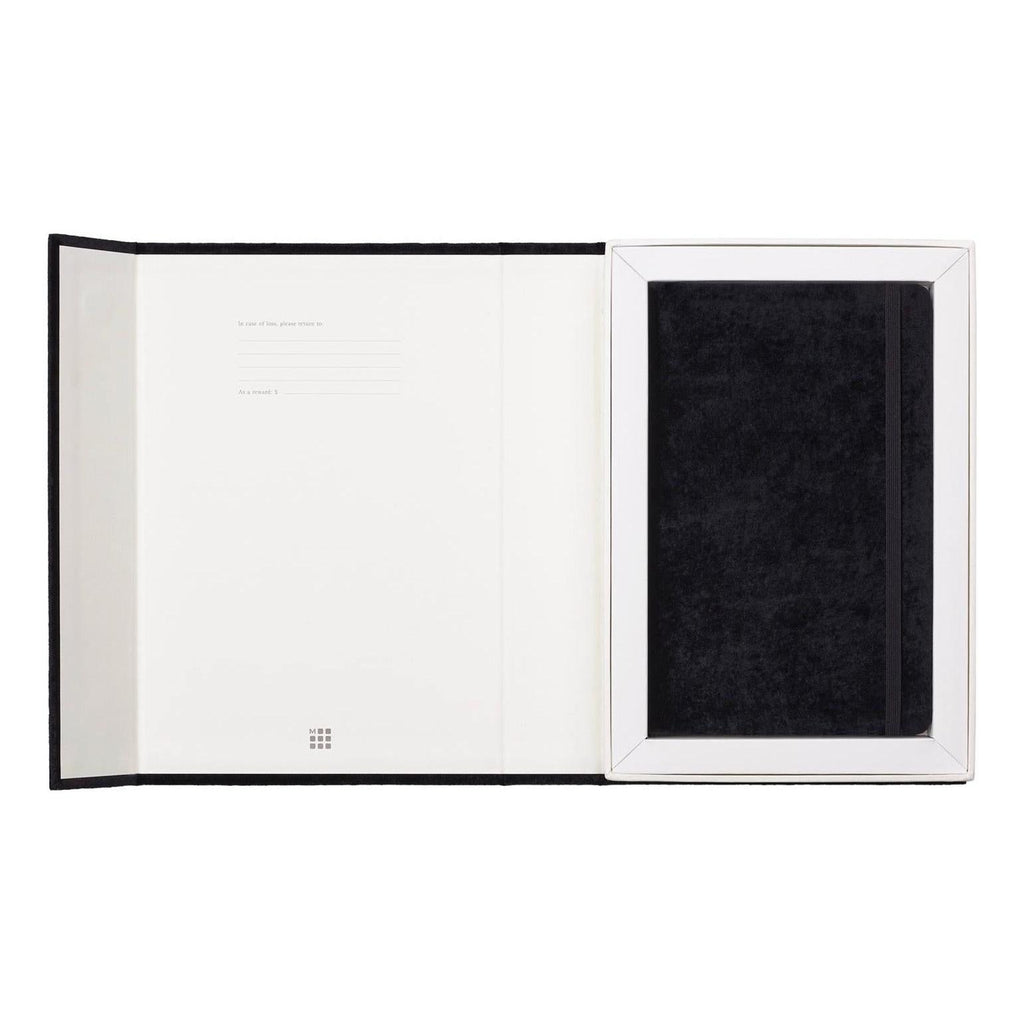 Carnet Textile Large 13X21 - Pages Lignées - Noir